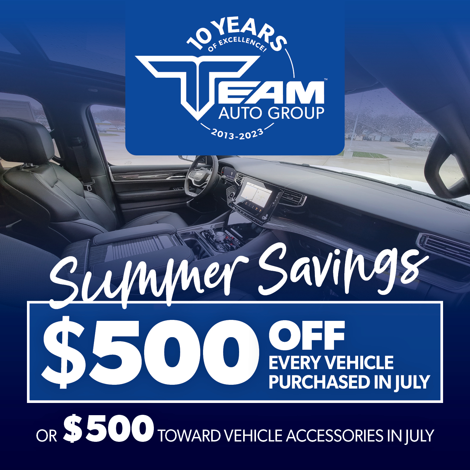 Denison, Iowa Dealership Offering $500 Off Any Vehicle Purchased In July